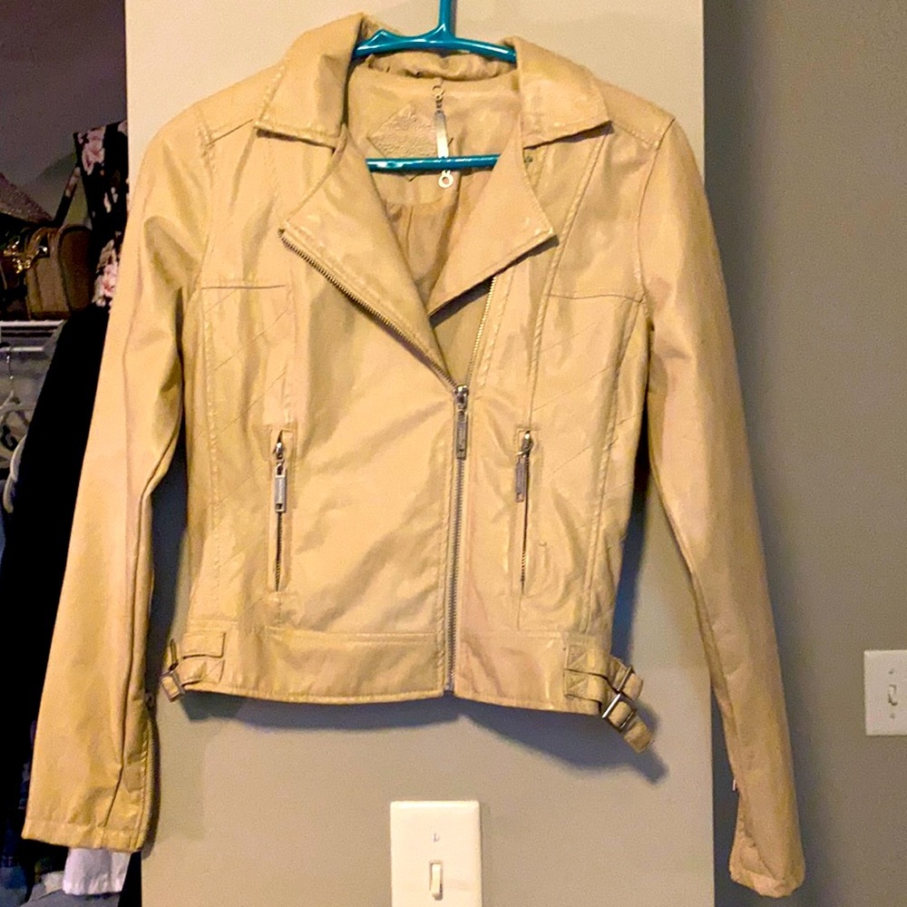Girls large faux leather jacket